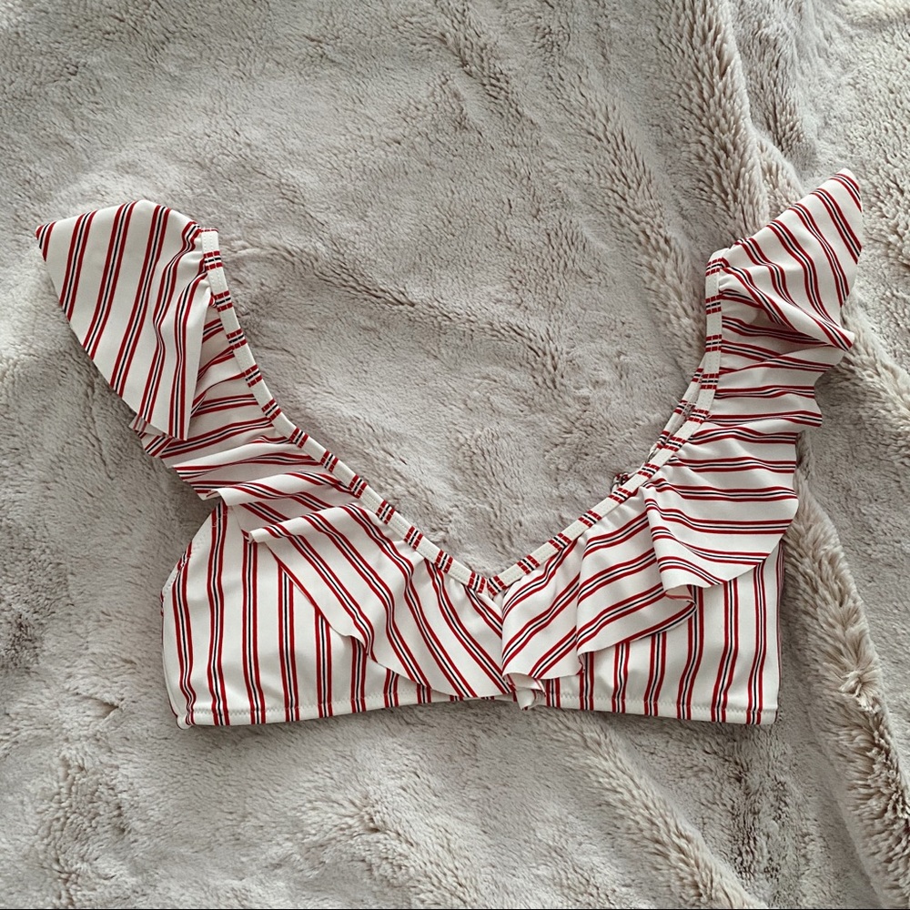 Striped bikini top